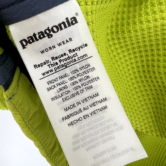 Patagonia Nano Air Light Hybrid Jacket Mens XL Zip Up Neon Green Insulated 84345 - Picture 10 of 15